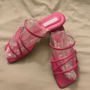 Pink Strappy Women's Sandals